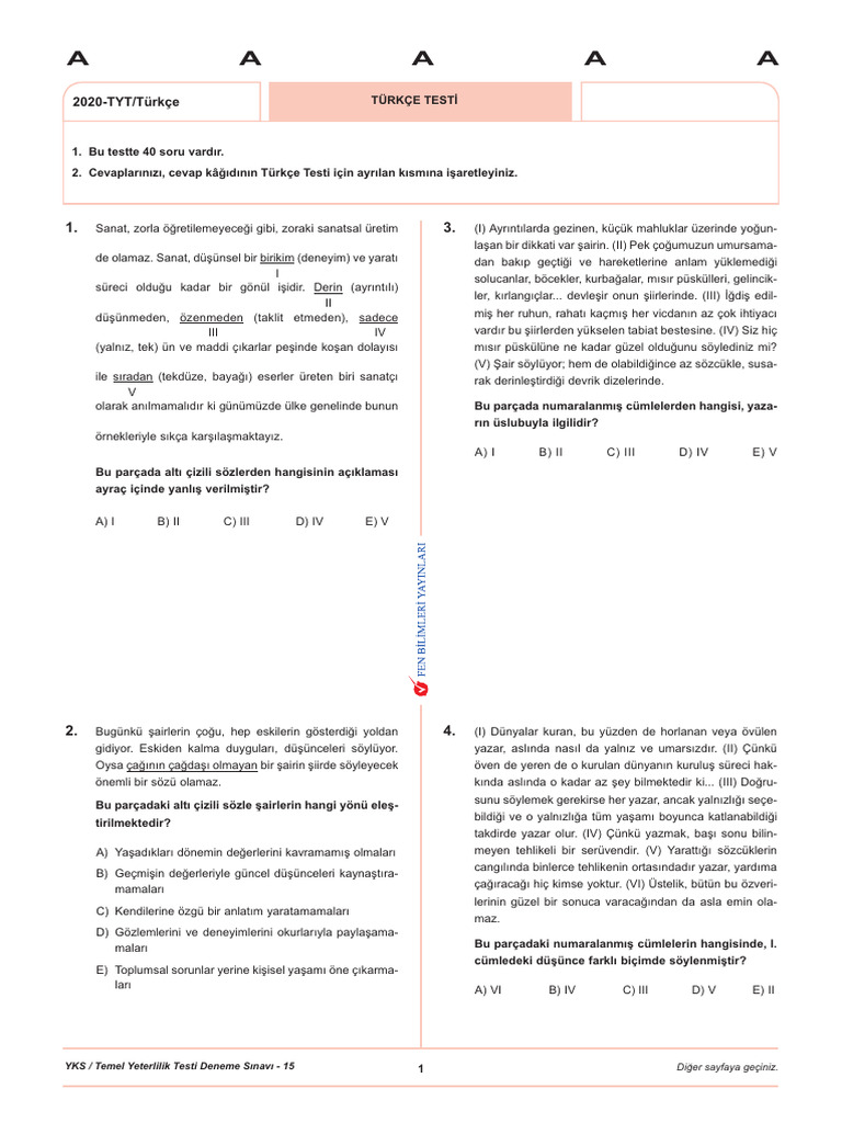 FenBil TYT 15 | PDF