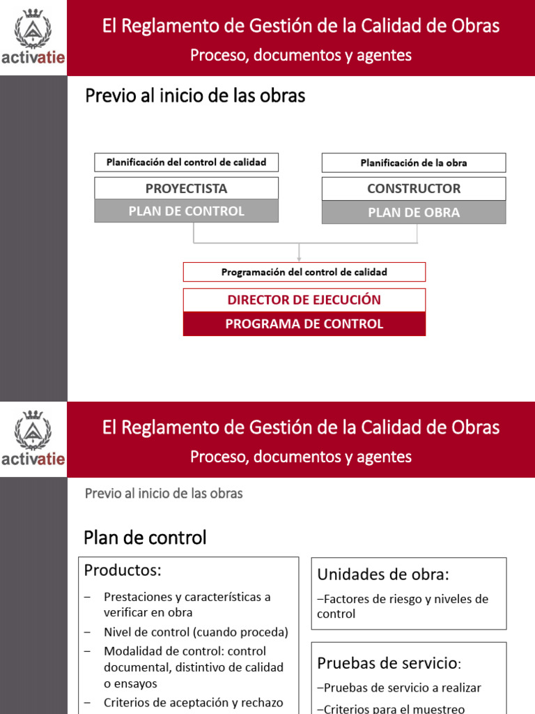 Programa de Control de Calidad en Obras | PDF | Gestión de la calidad ...
