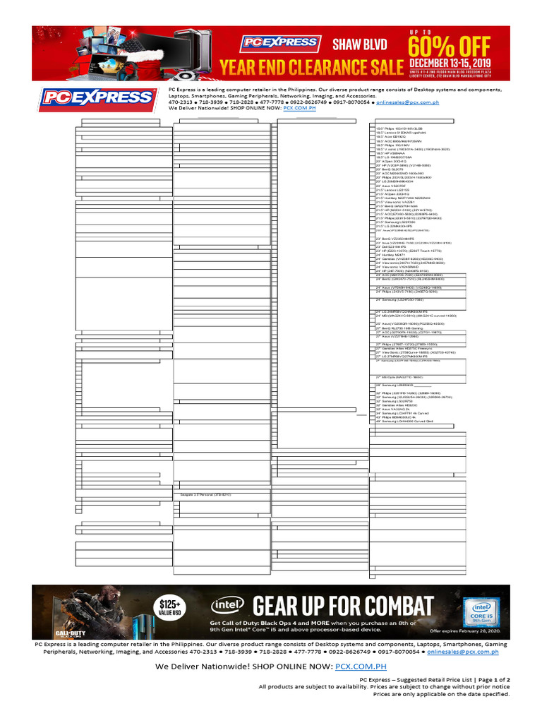 PC Express: Top Computer Products Philippines | PDF | Personal ...