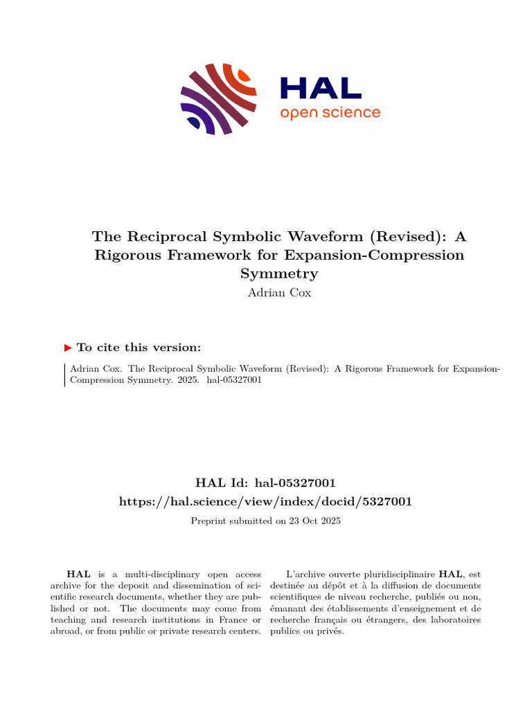 Reciprocal Symbolic Waveform Framework | PDF | Limit (Mathematics ...