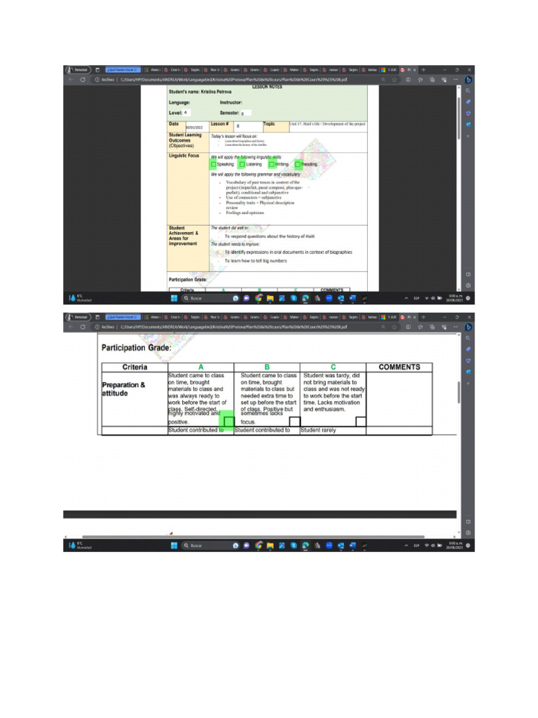 Lesson Plan Examples | PDF