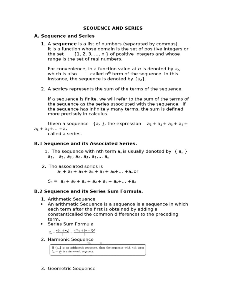 Sigma Notation for Arithmetic Series | PDF | Summation | Sequence