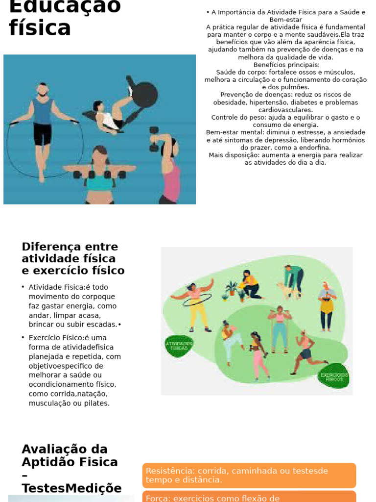 Importância da Atividade Física para Saúde | PDF