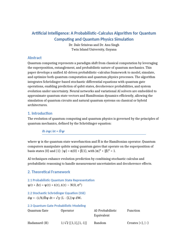 AI-Driven Quantum Computing Framework | PDF | Quantum Computing ...