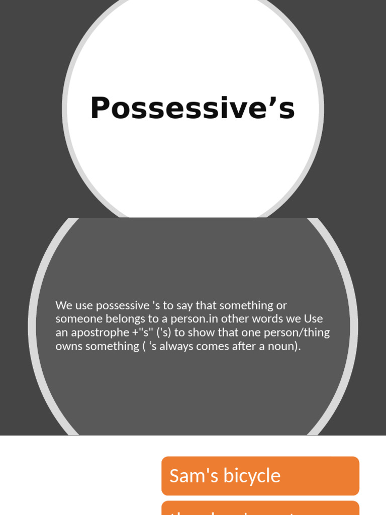 Understanding Possessive 's Usage | PDF