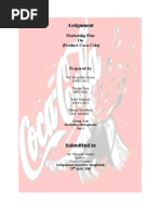 Marketing Plan of COCA COLA (MKT-302)