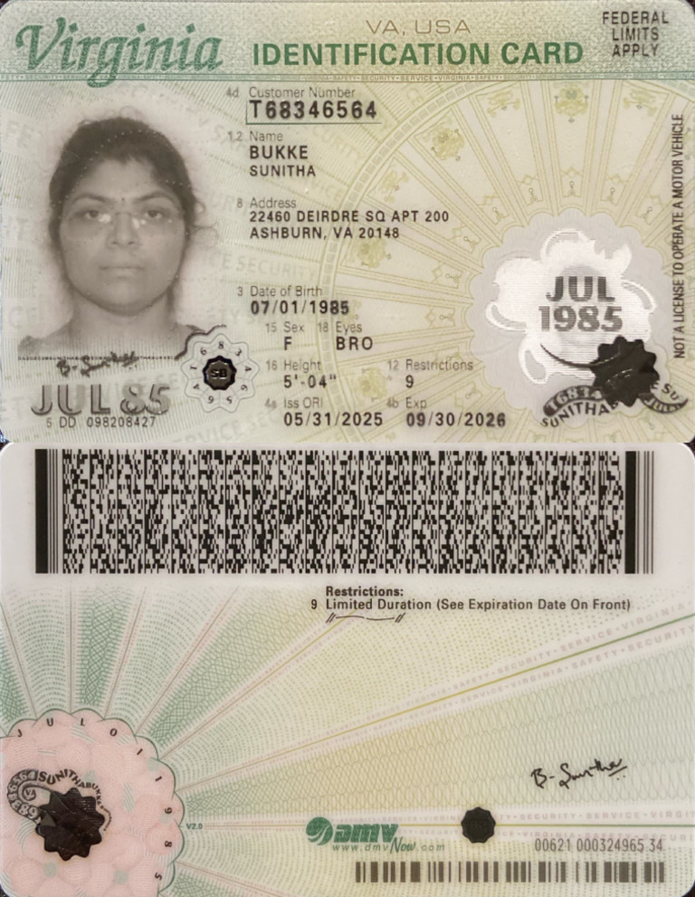 Virginia DMV License Information | PDF