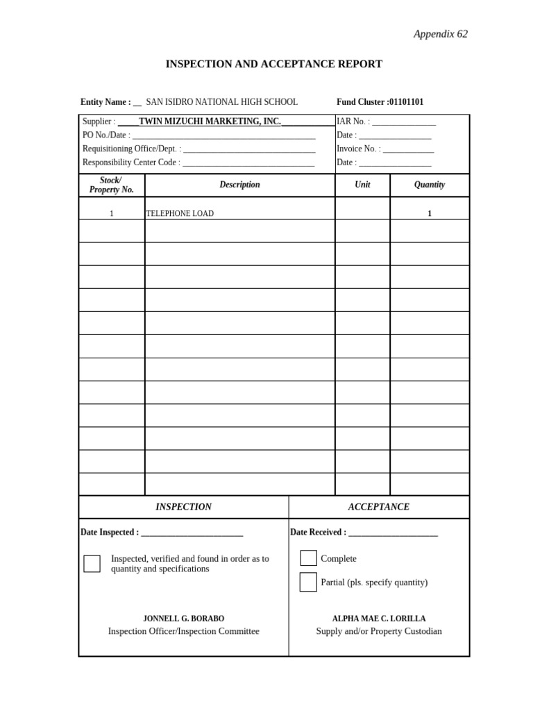 Appendix 62 - IAR | PDF