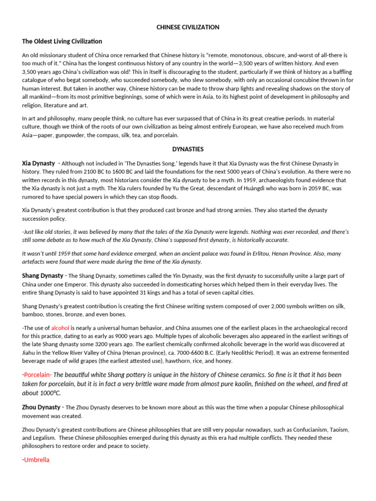 Ranking China's Dynasties Through History | PDF | China | World Politics