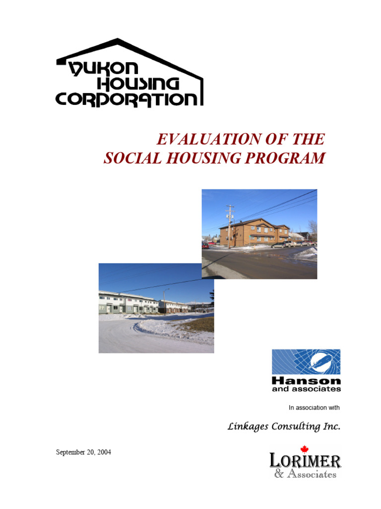 Social Housing Program Evaluation Report | PDF | Public Housing ...