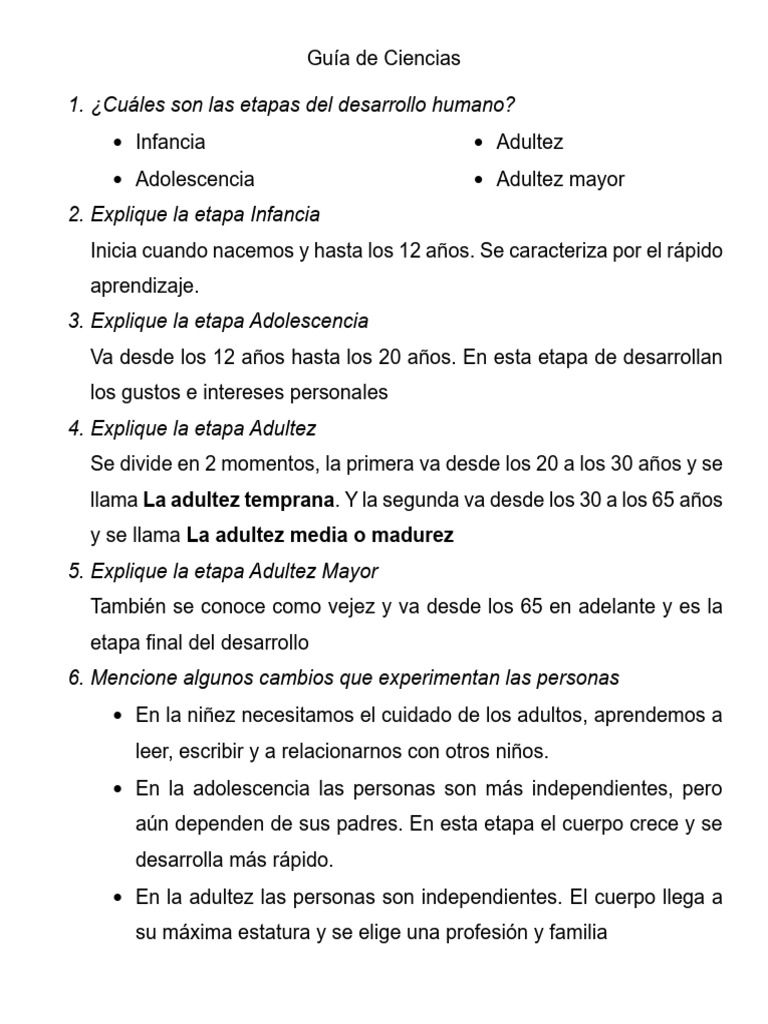 Etapas del Desarrollo Humano y Salud | PDF | Adultos | Vejez