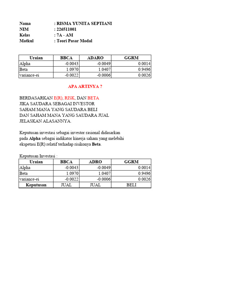 Nama: Risma Yunita Septiani NIM: 226511001 Kelas: 7A - AM Matkul: Teori ...