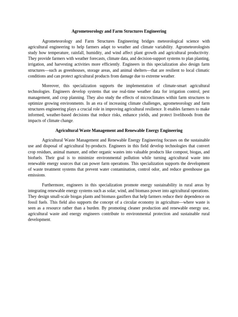 Agrometeorology & Farm Engineering Insights | PDF | Agriculture ...