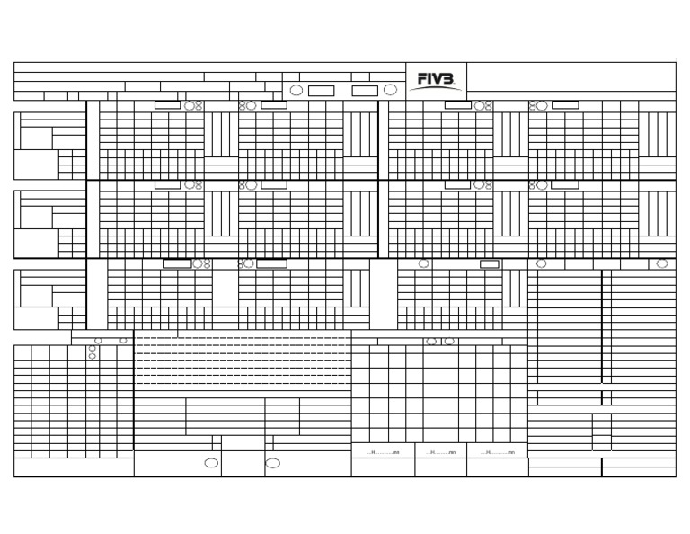 Volleyball Match Scoresheet Template | PDF | Military Operations
