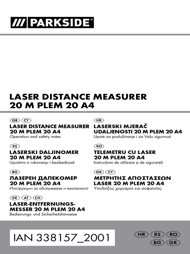 Laser Distance Measurer 20m Guide | PDF