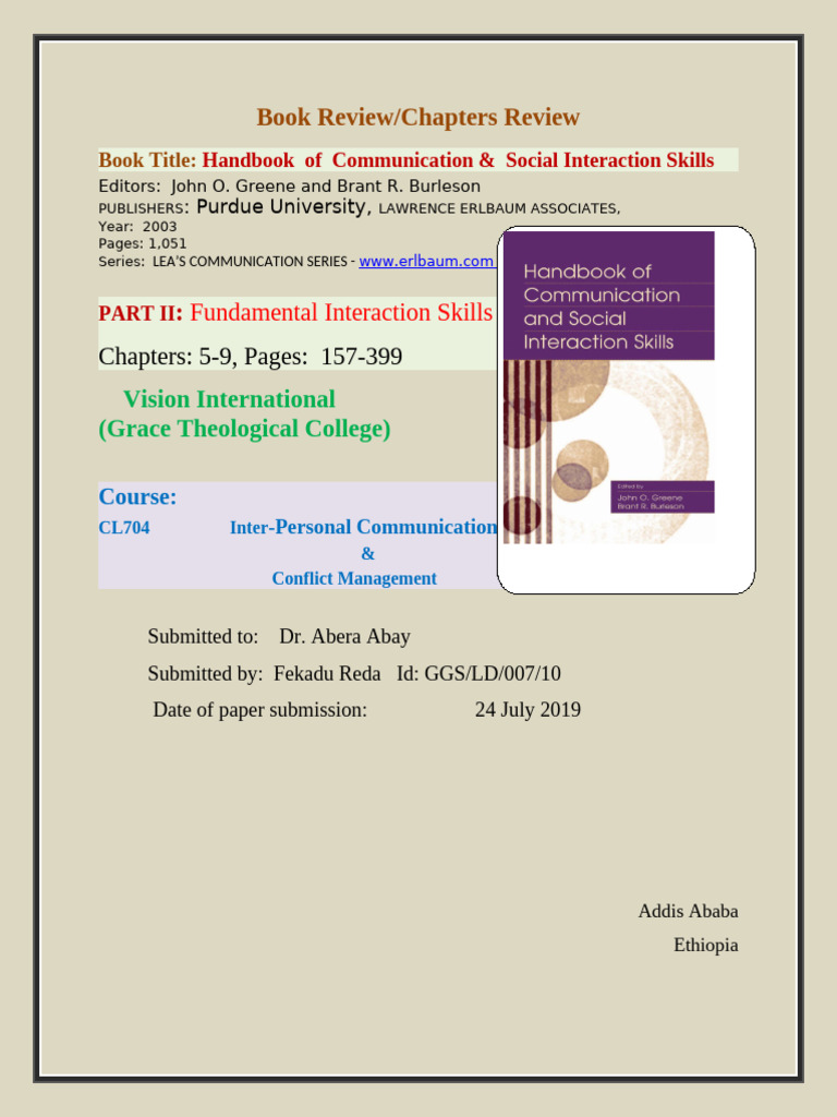 Handbook of Communication Skills Review | PDF