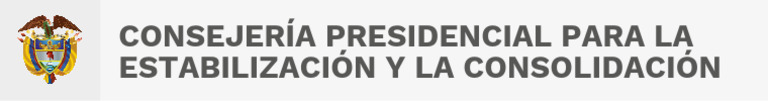 Consejería Presidencial para La Estabilización y La Consolidación | PDF