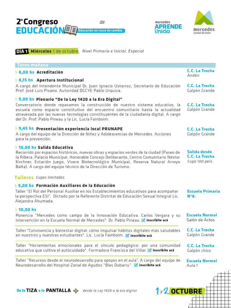 Congreso Nacional de Educación 2023 | PDF | Educación de la primera ...