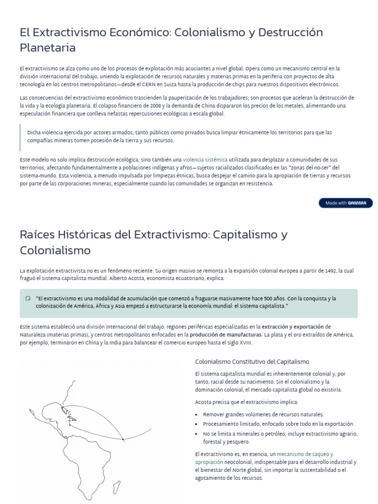 Extractivismo: Colonialismo y Crisis Ecológica | PDF | Colonialismo ...