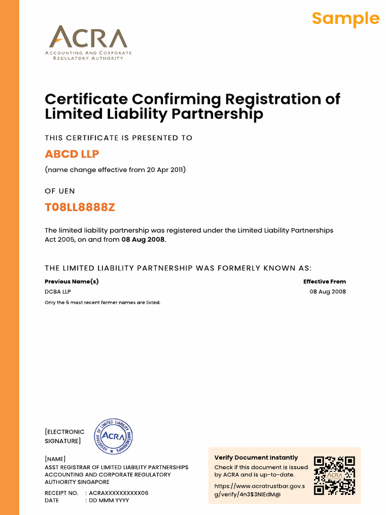 LLP Registration Certificate for ABCD | PDF