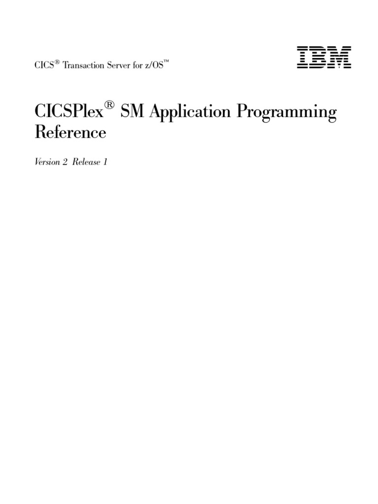 CICS SM Application Programming Guide | PDF | Parameter (Computer ...