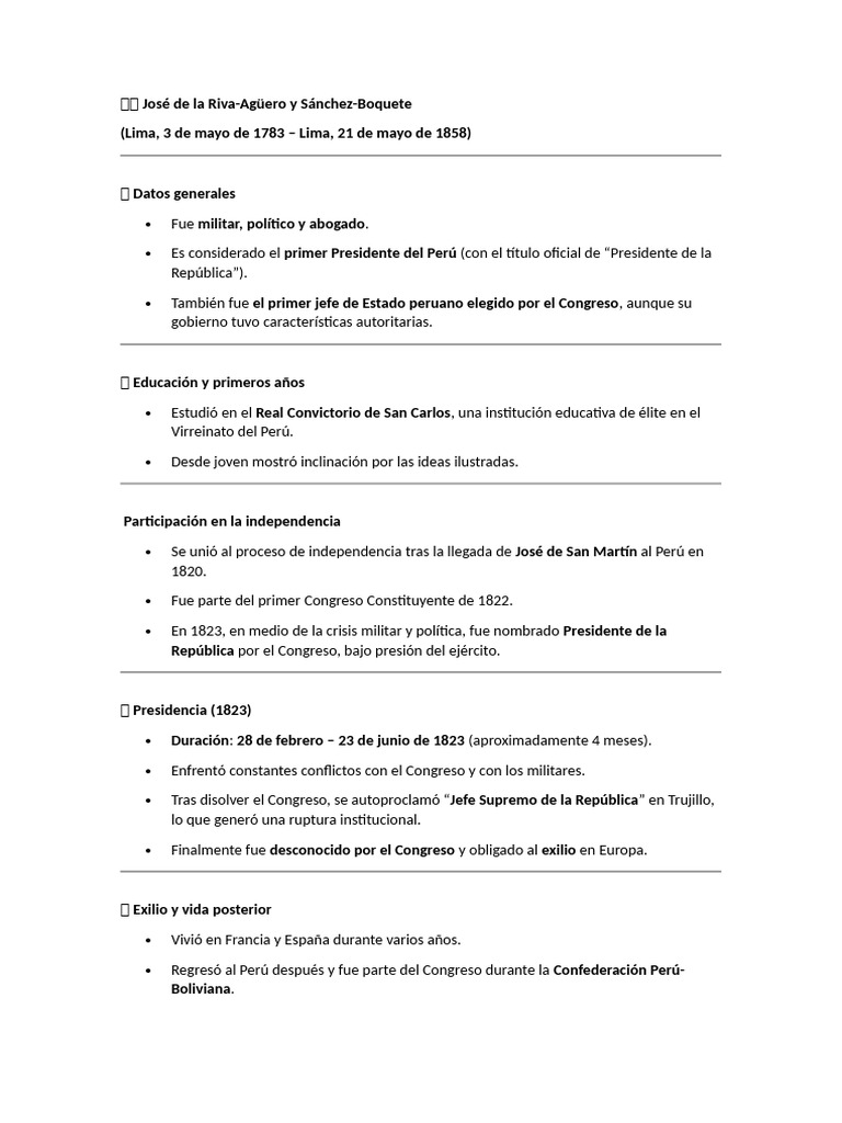 ?? José de La Riva | PDF