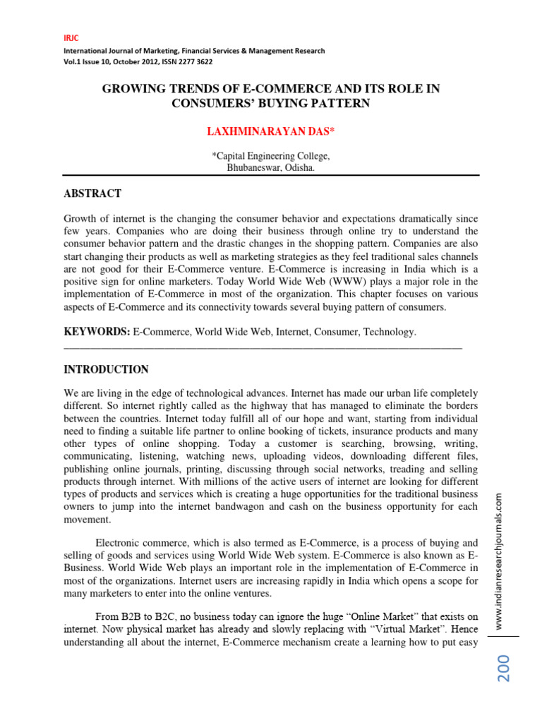 E-Commerce Trends and Consumer Behavior | PDF | E Commerce | Internet