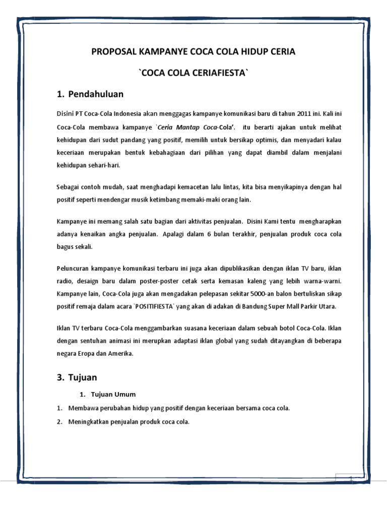 Proposal Kampanye Cocacola