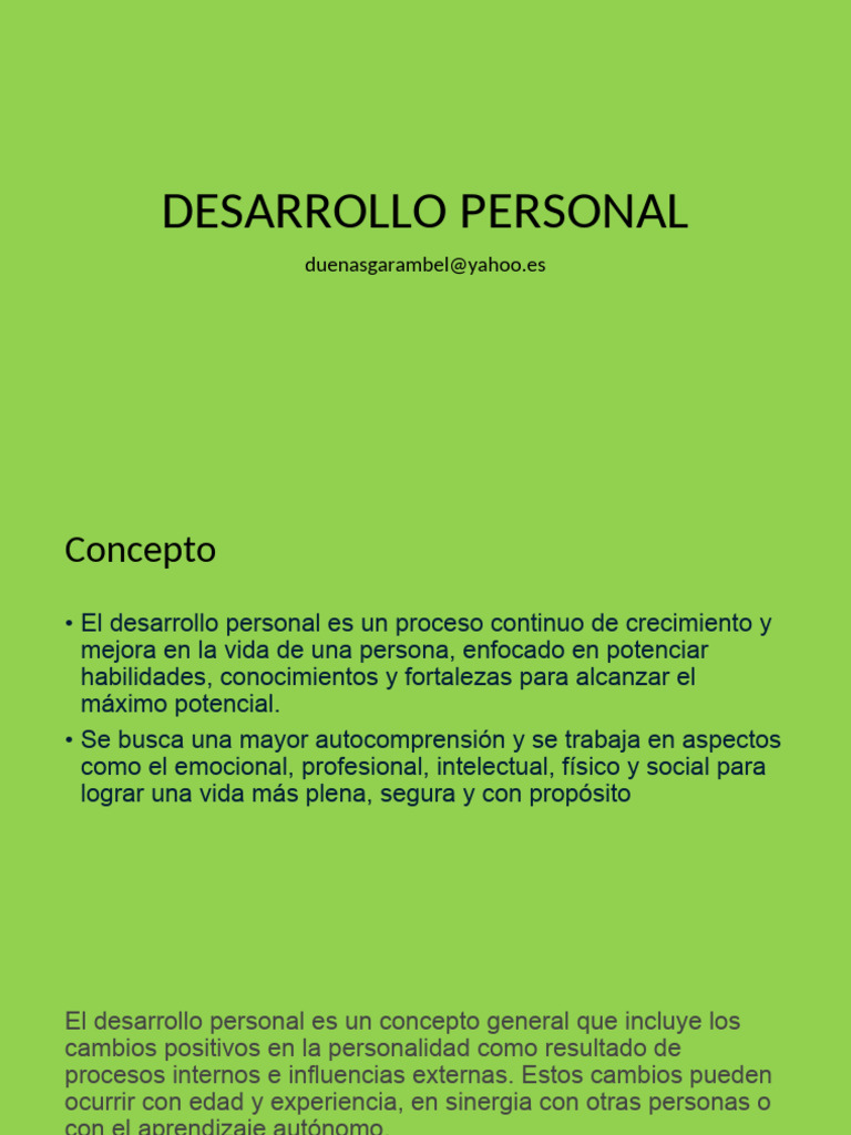 Claves del Desarrollo Personal Efectivo | PDF | Desarrollo personal ...