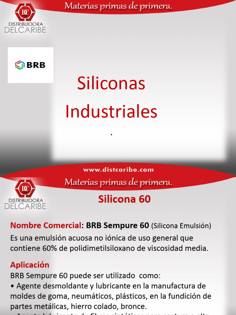 Silicona BRB: Usos y Beneficios Industriales | PDF | Silicona | Petróleo