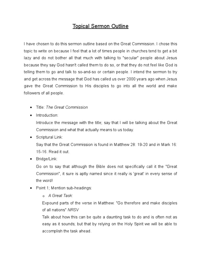 topical-sermon-outline-great-commission-gospel-of-matthew