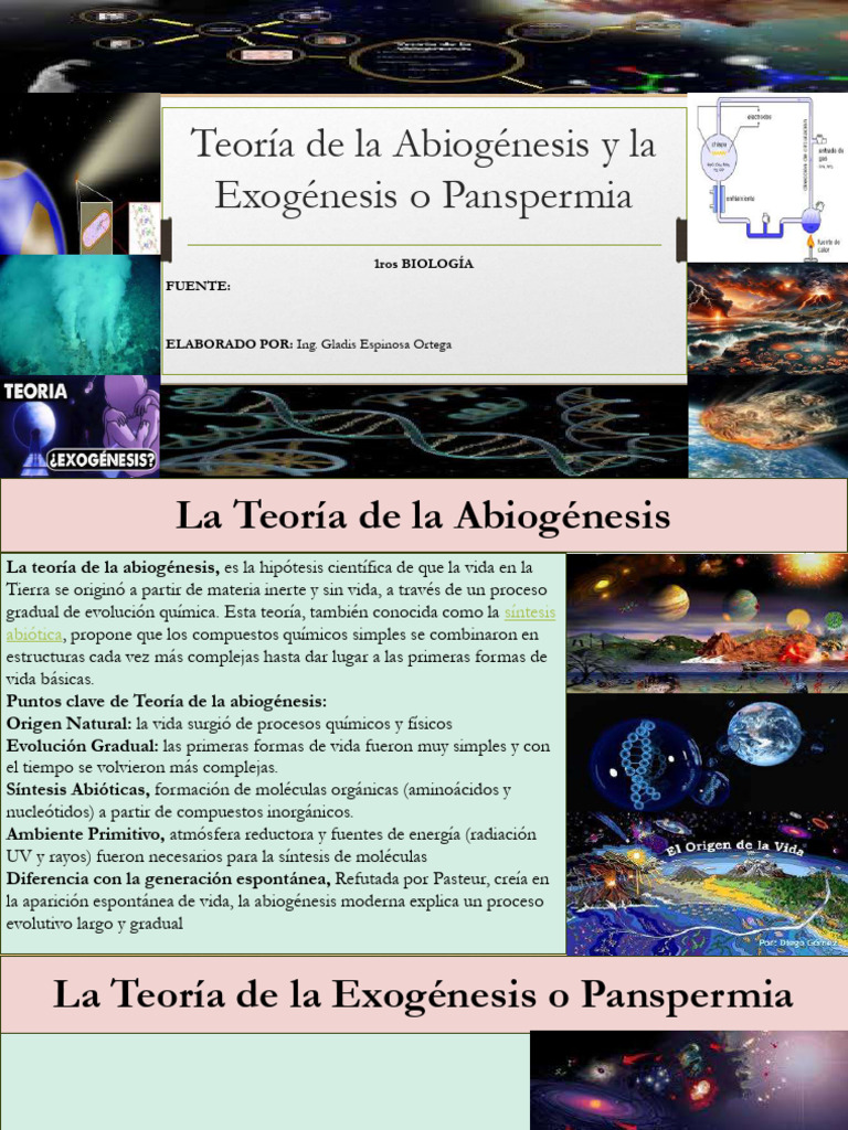 Relación entre Exogénesis y Panspermia | PDF | Abiogénesis | Vida