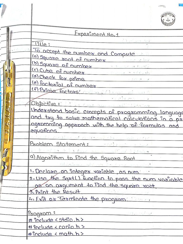 FPL Experiment No 3 | PDF