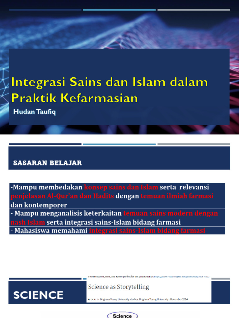 Integrasi Sains Dan Islam Dalam Praktik Kefarmasian | PDF