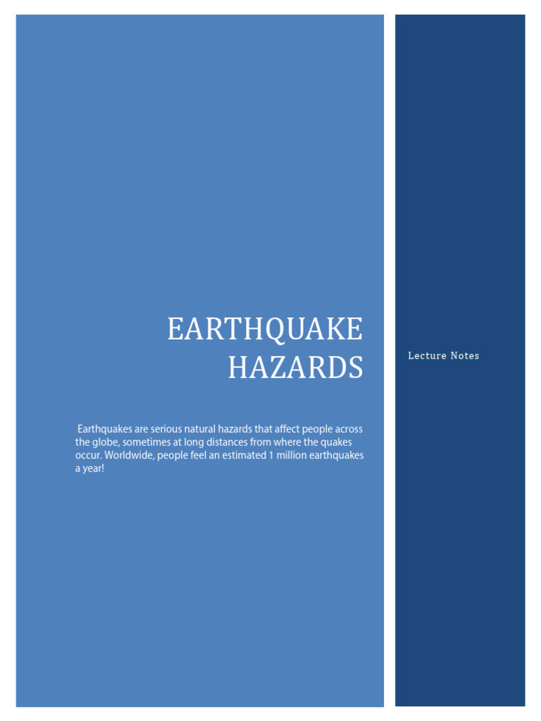 Understanding Earthquake Hazards | PDF | Earthquakes | Fault (Geology)