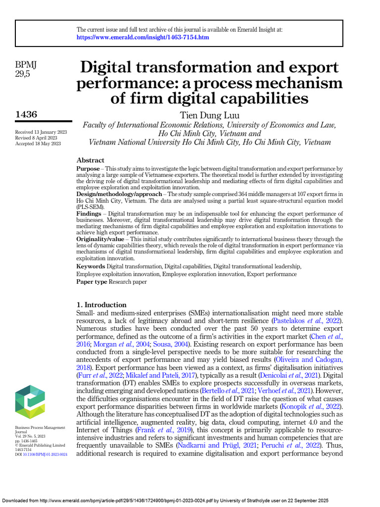 Digital Transformation's Impact on Export Performance | PDF ...