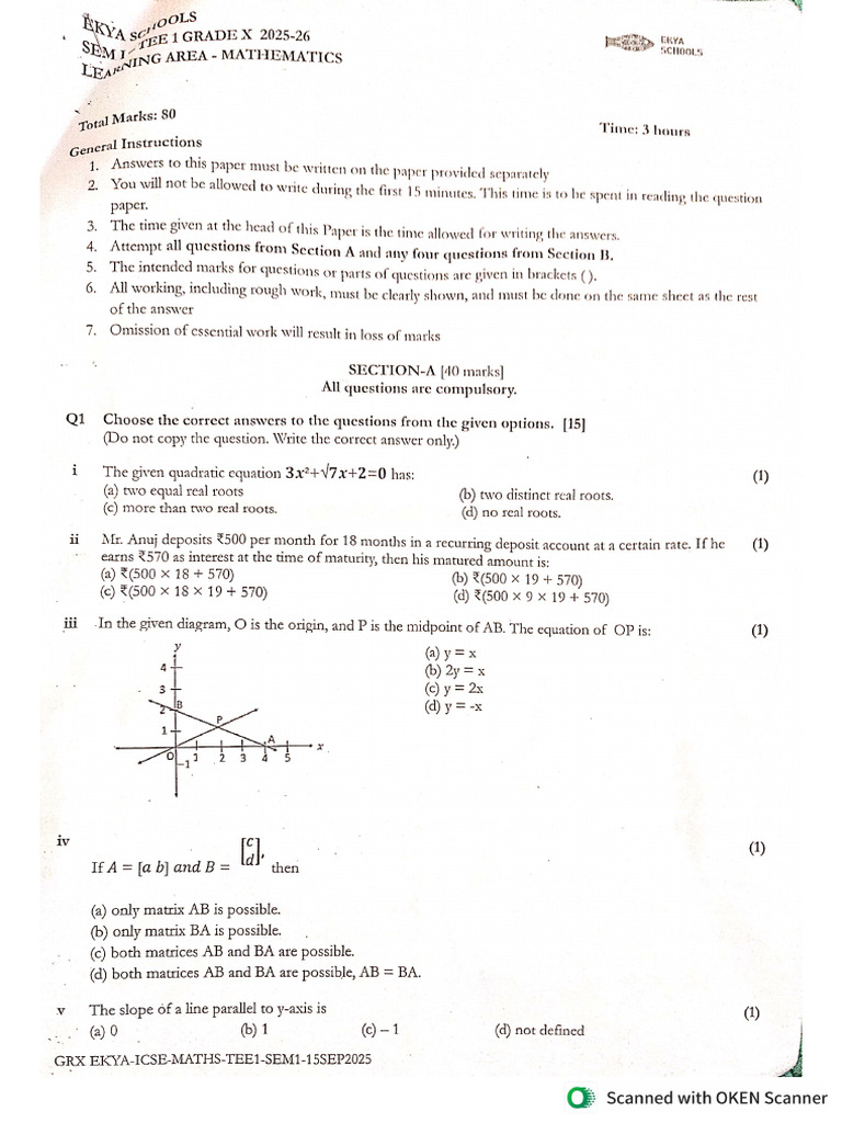 Math TEE Paper | PDF