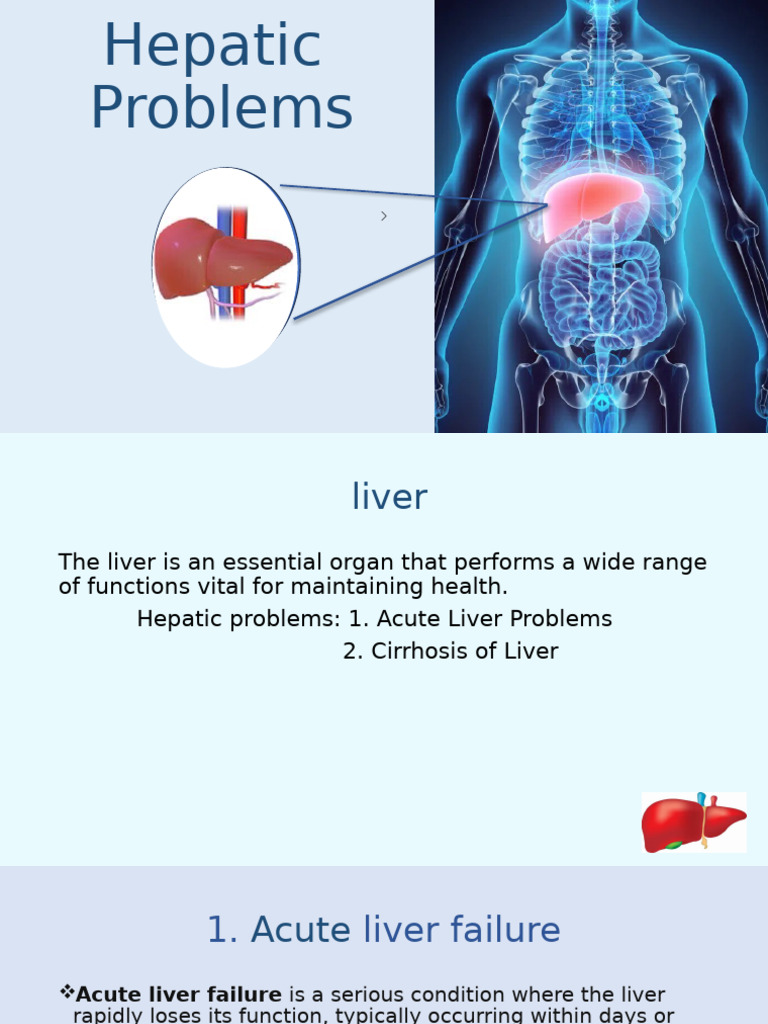 Understanding Hepatic Problems and Diet | PDF