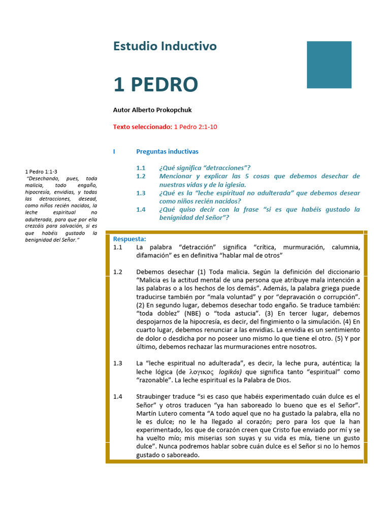 1 Pedro 4 | PDF | Sacerdote | Cristo (título)