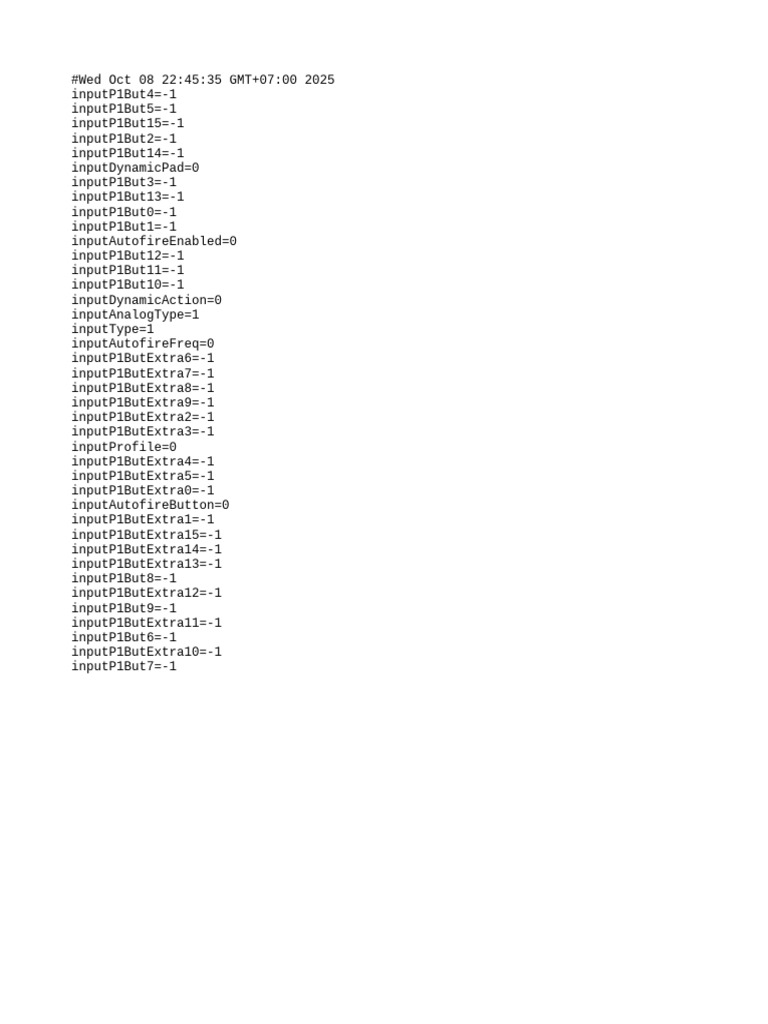 Game Controller Input Configuration | PDF