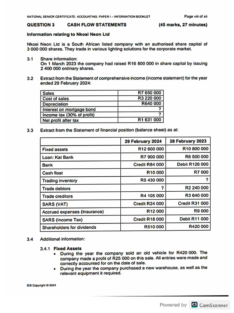 Cash Flow Statement Activity - November 2024 | PDF