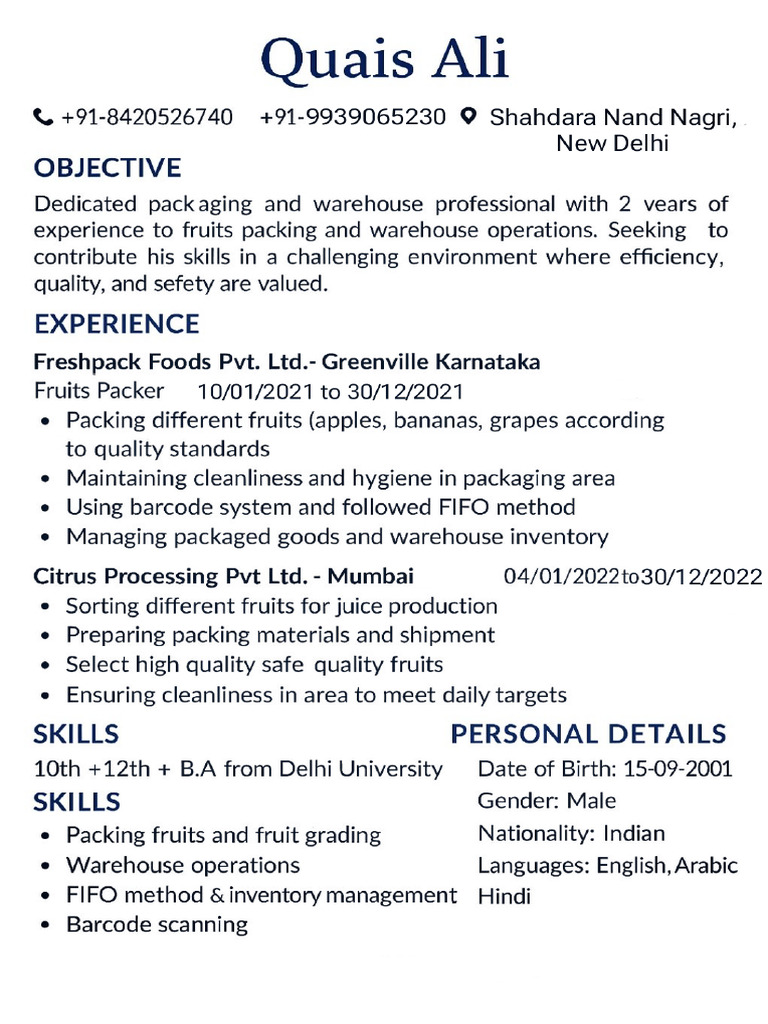 Fruits Packing Helper Quais - Ali GREECE - Removed | PDF