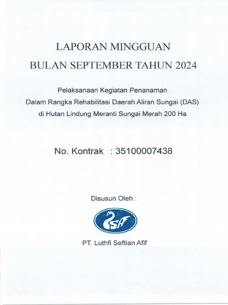 Laporan Progress DAS Meranti II M3 September 2024 | PDF