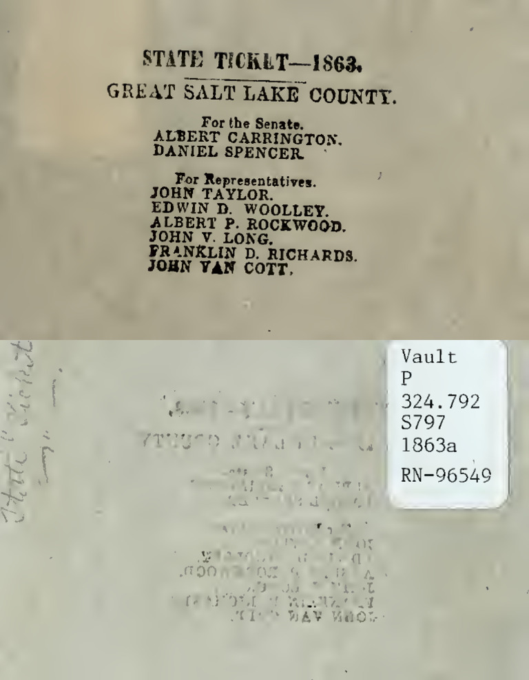 State Ticket 1863 G 00 Un Se | PDF