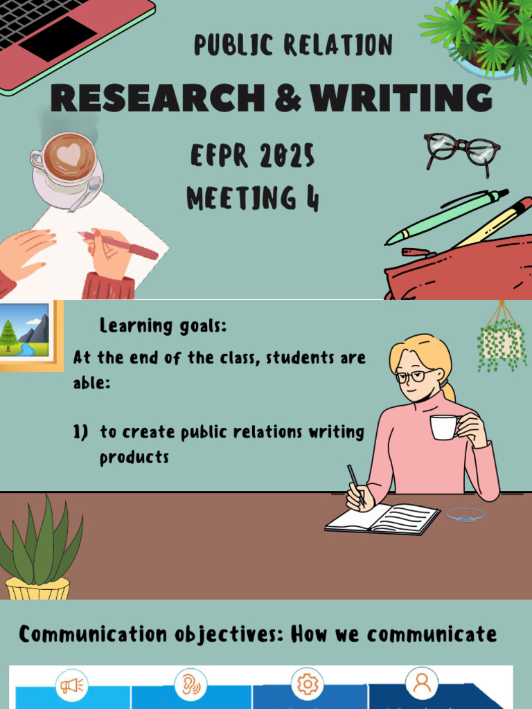 Meeting 4 - Research and Writing in PR | PDF | Public Relations | Focus ...