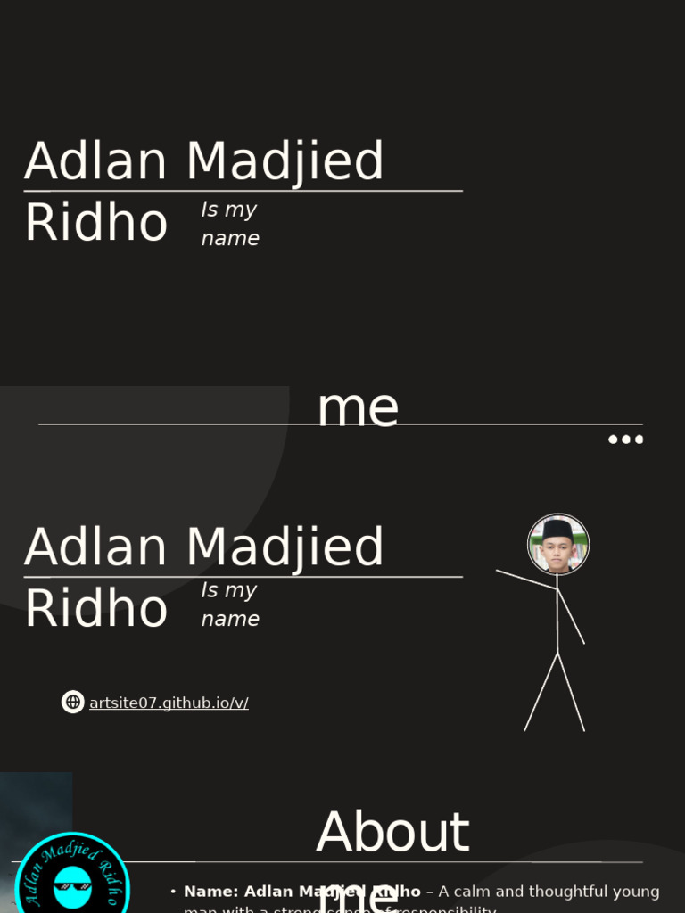 Adlan Madjied Ridho: Profile & Favorites | PDF