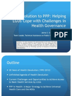 From Devolution To PPP: Helping LGUs Cope With Health Challenges by Dr. Jaime Galvez Tan