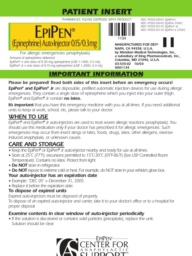 EPIPEN | Epinephrine Autoinjector | Allergy