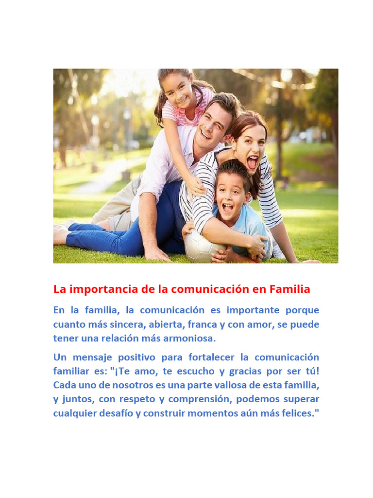 Comunicación Efectiva en la Familia | PDF | Comunicación | Empatía