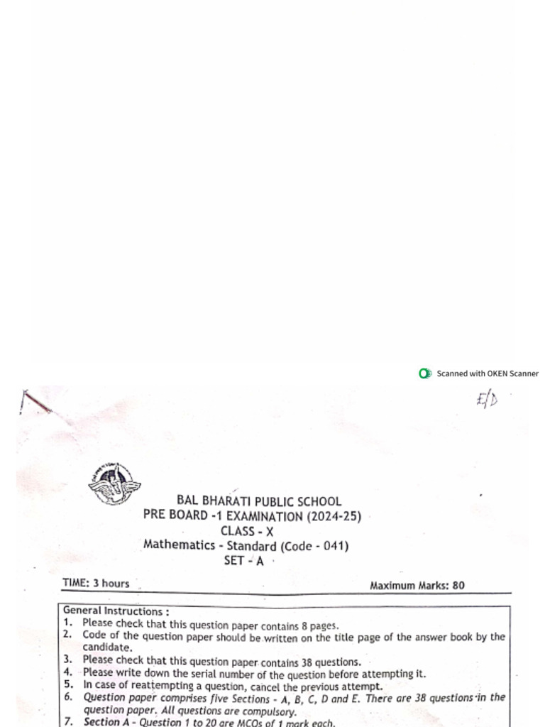 Preboard Sample 1 | PDF